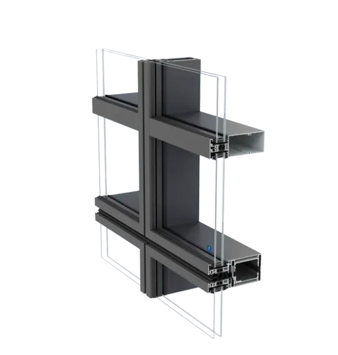 Reynaers ElementFaçade 7 unitized aluminum façade system section – aluminum curtain walls featured on Reynaers Curtain Wall Systems USA | ConceptWall