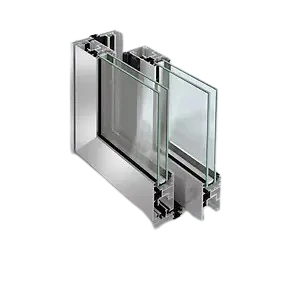 Schüco ASS 50 sliding glass door profile section – aluminum sliding doors featured on Schüco Sliding Glass Doors USA | ASE & Panorama