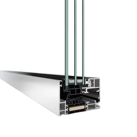 Profile section of Schüco AWS 75 PD.SI – custom aluminum windows featured on Schüco Aluminum Windows & AWS Window Systems