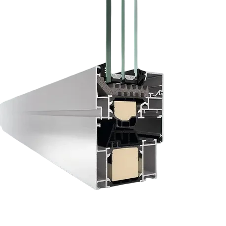 Profile section of the Schüco AWS 75.SI+ – custom aluminum windows featured on Schüco Aluminum Windows & AWS Window Systems