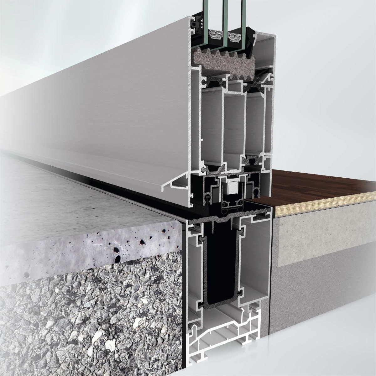Schüco AD UP 75 thermally broken aluminum entrance door – custom aluminum doors featured on Schüco Aluminum Doors USA | AD UP, Pivot &