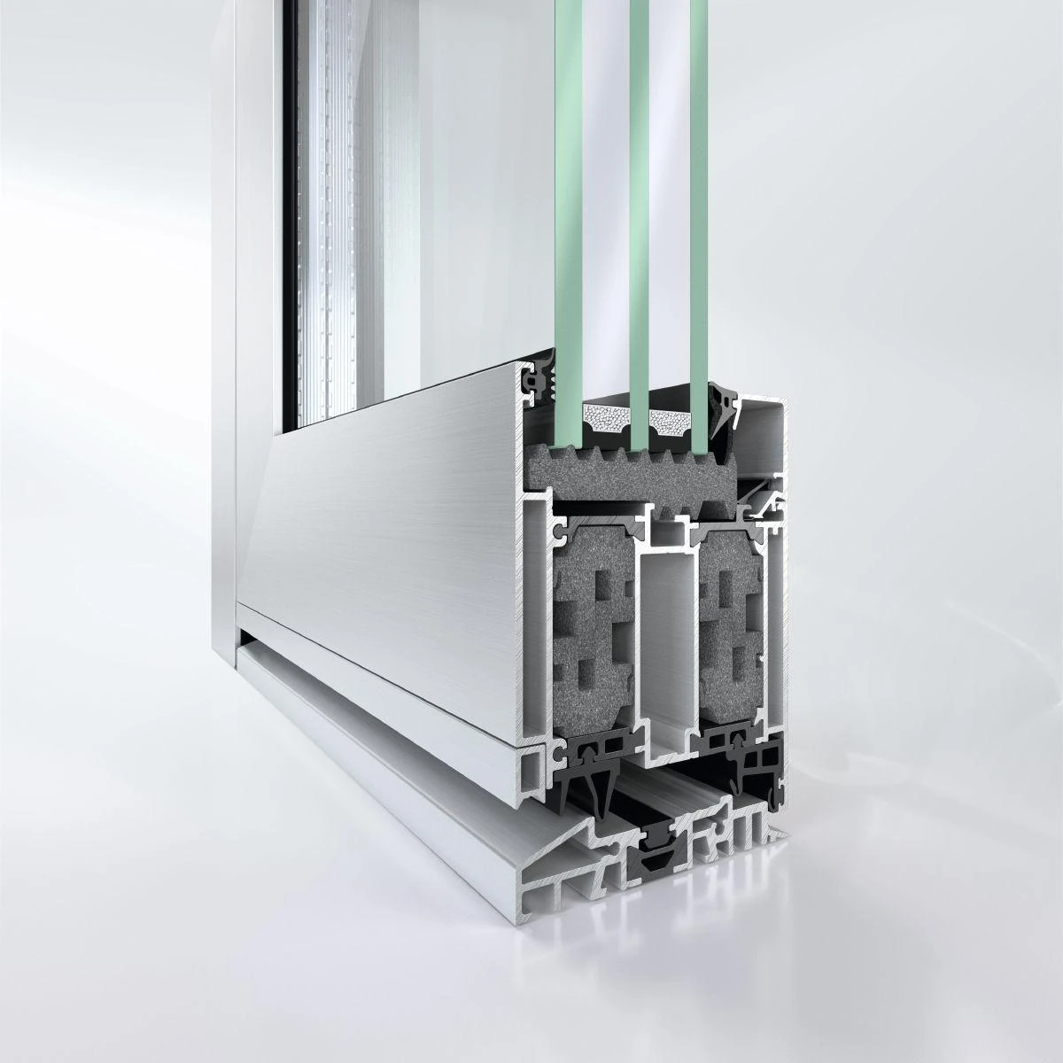 Schüco AD UP 90.SI super-insulated aluminum entry door profile – custom aluminum doors featured on Schüco Aluminum Doors USA | AD UP, Pivot &